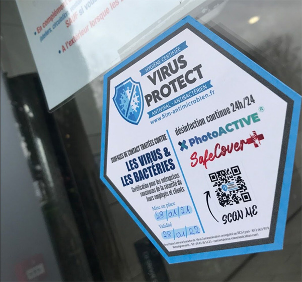 picto virus protect sur vitrage